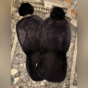Carbella Plush Black Car Seat Covers